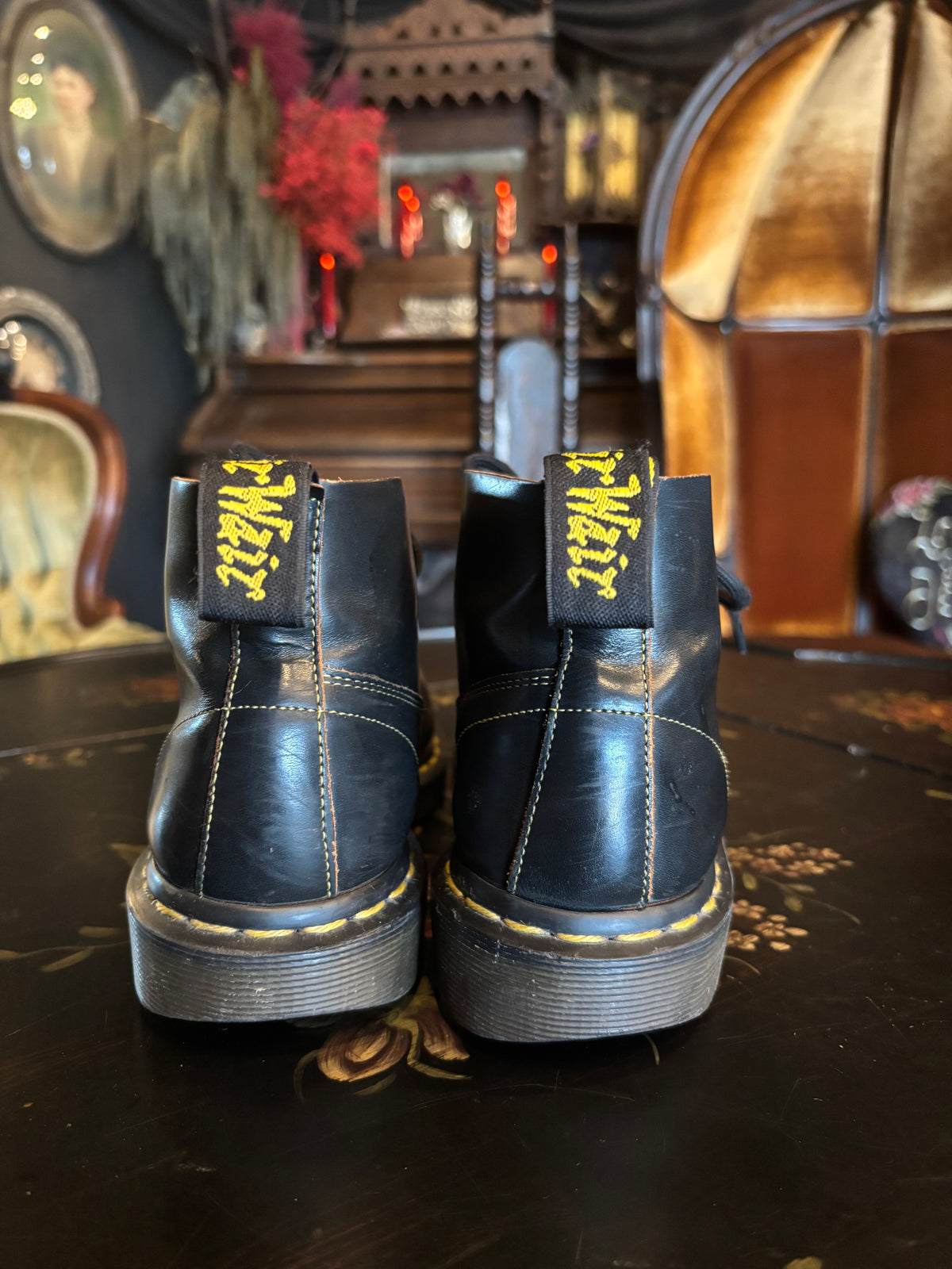 Dr. Martens Old School 90’s Y2K Style Black Church Leather Monkey Boots