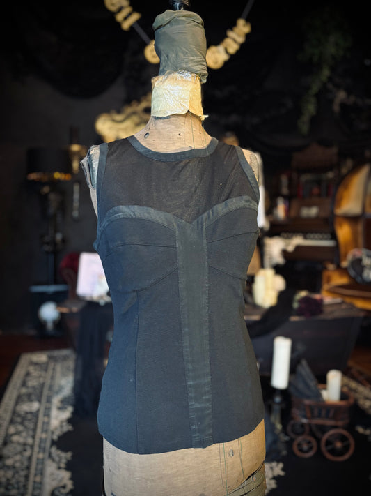 Search for sanity Corporate Goth sheer top