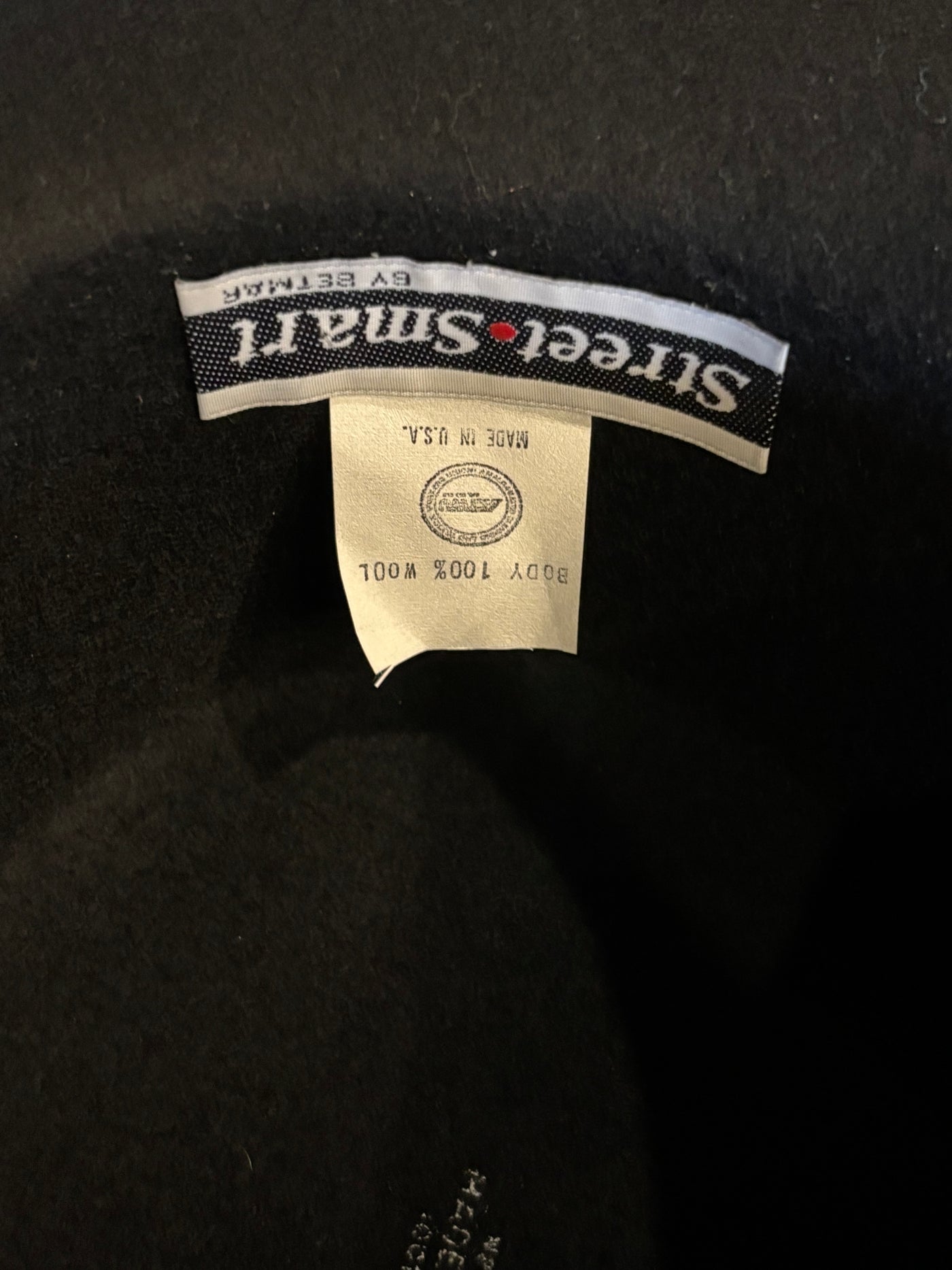 Vintage Black Wool Felt Wide Brimmed Hat