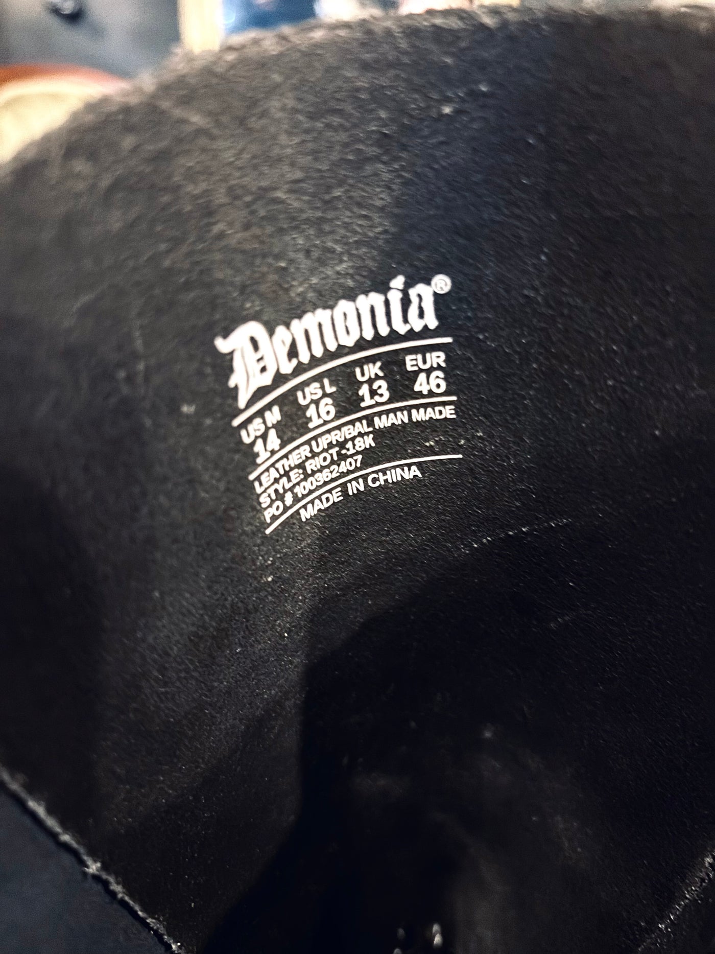 Demonia RIOT-18BK Buckle Combat Boots