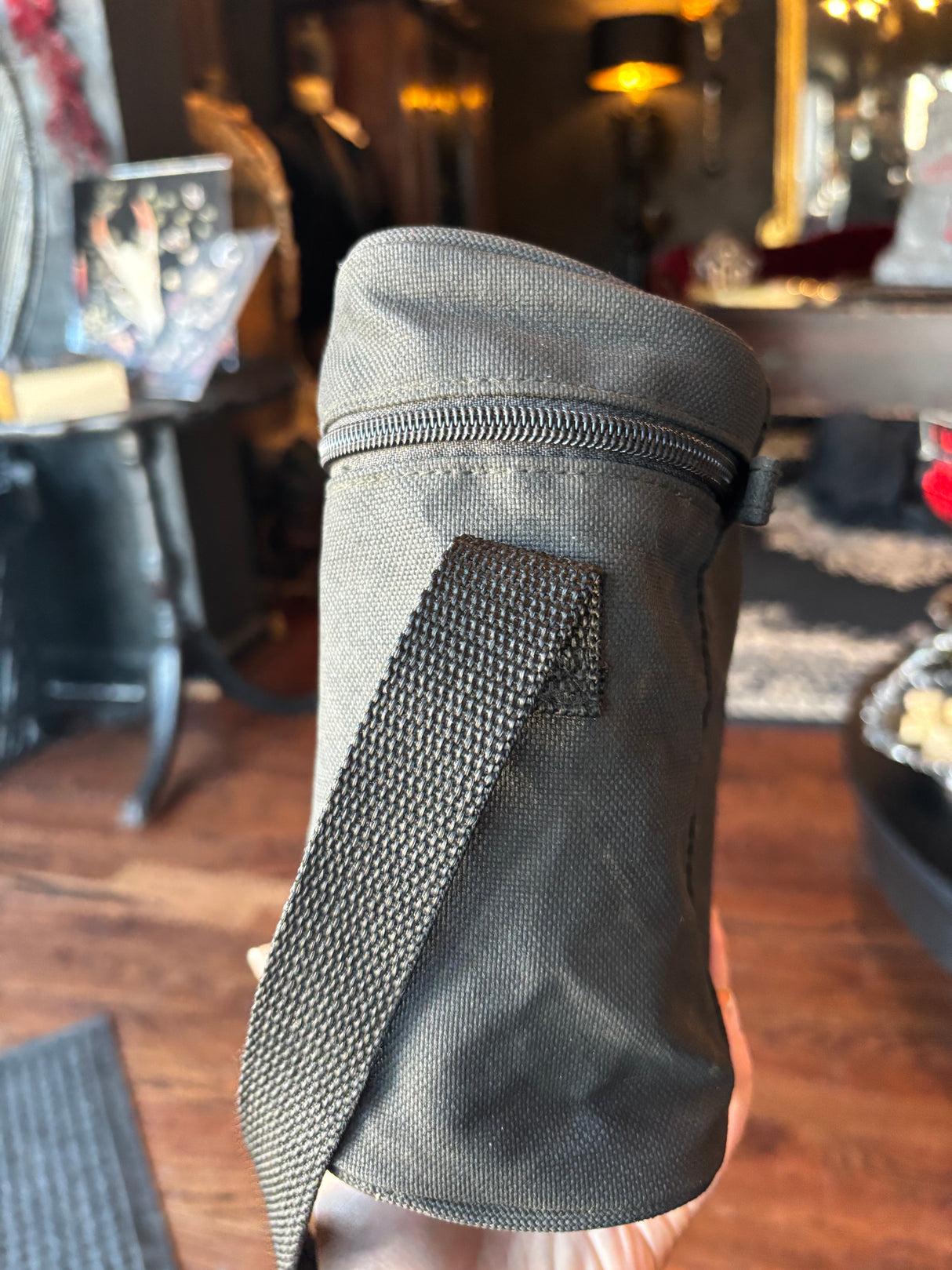 Vintage Black Canvas Harley-Davidson Crossbody Bag