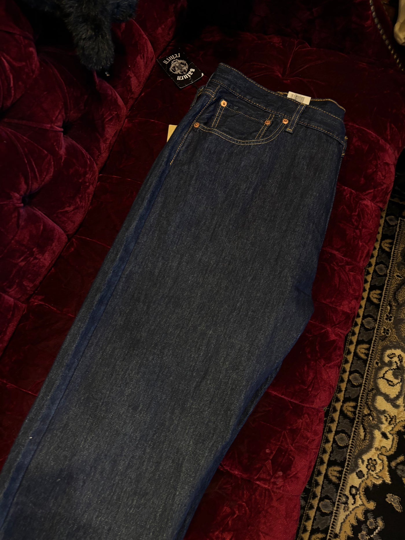 NWT Classic Levi Dark Wash 501 Originals Denim Jeans