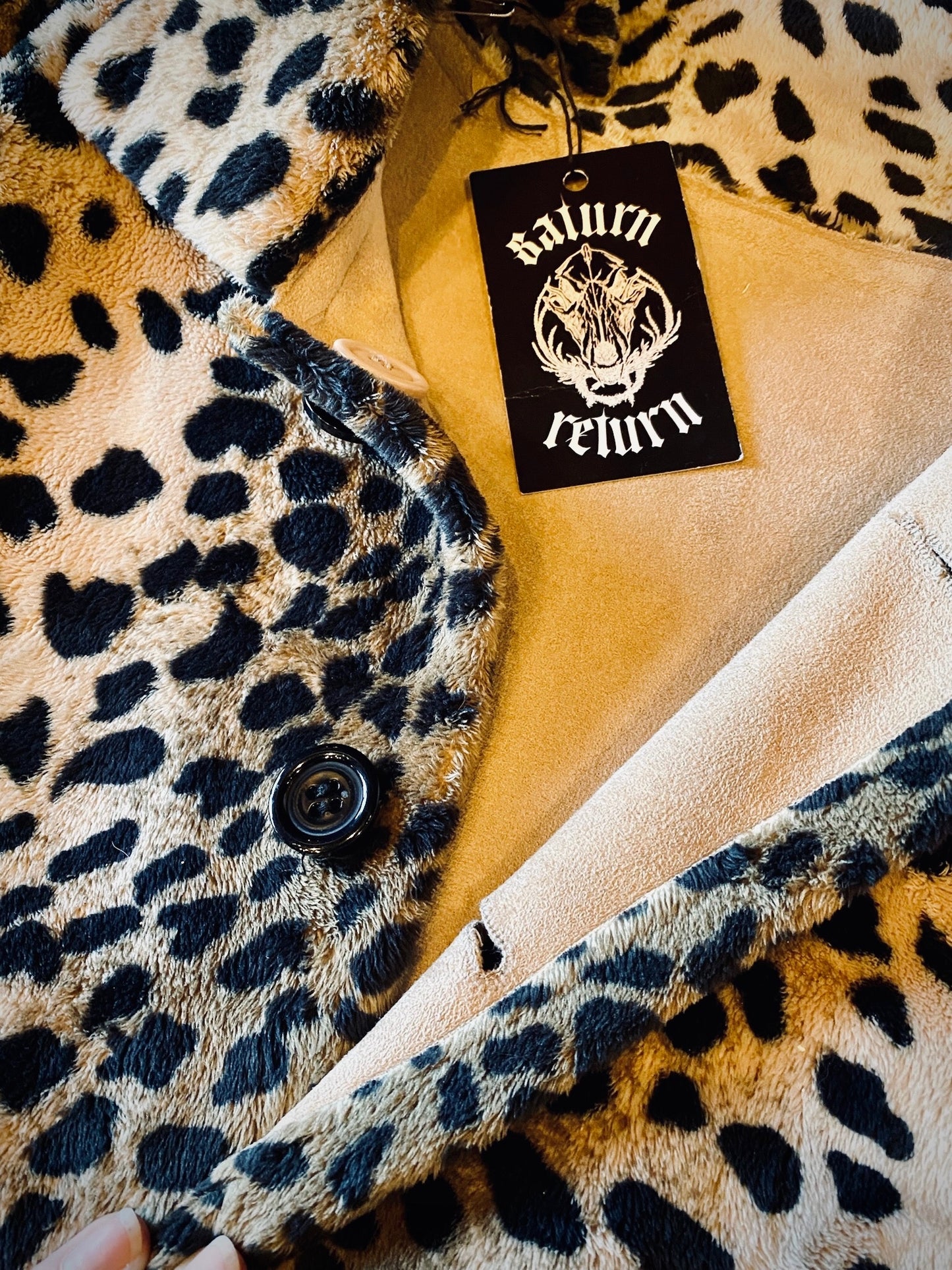 Crushed Velvet Cheetah Print Coat