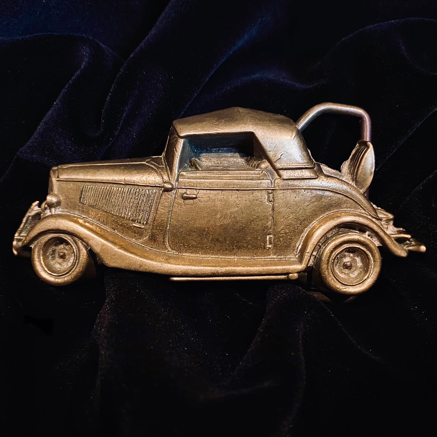 Vintage Car Solid Brass Belt Buckle