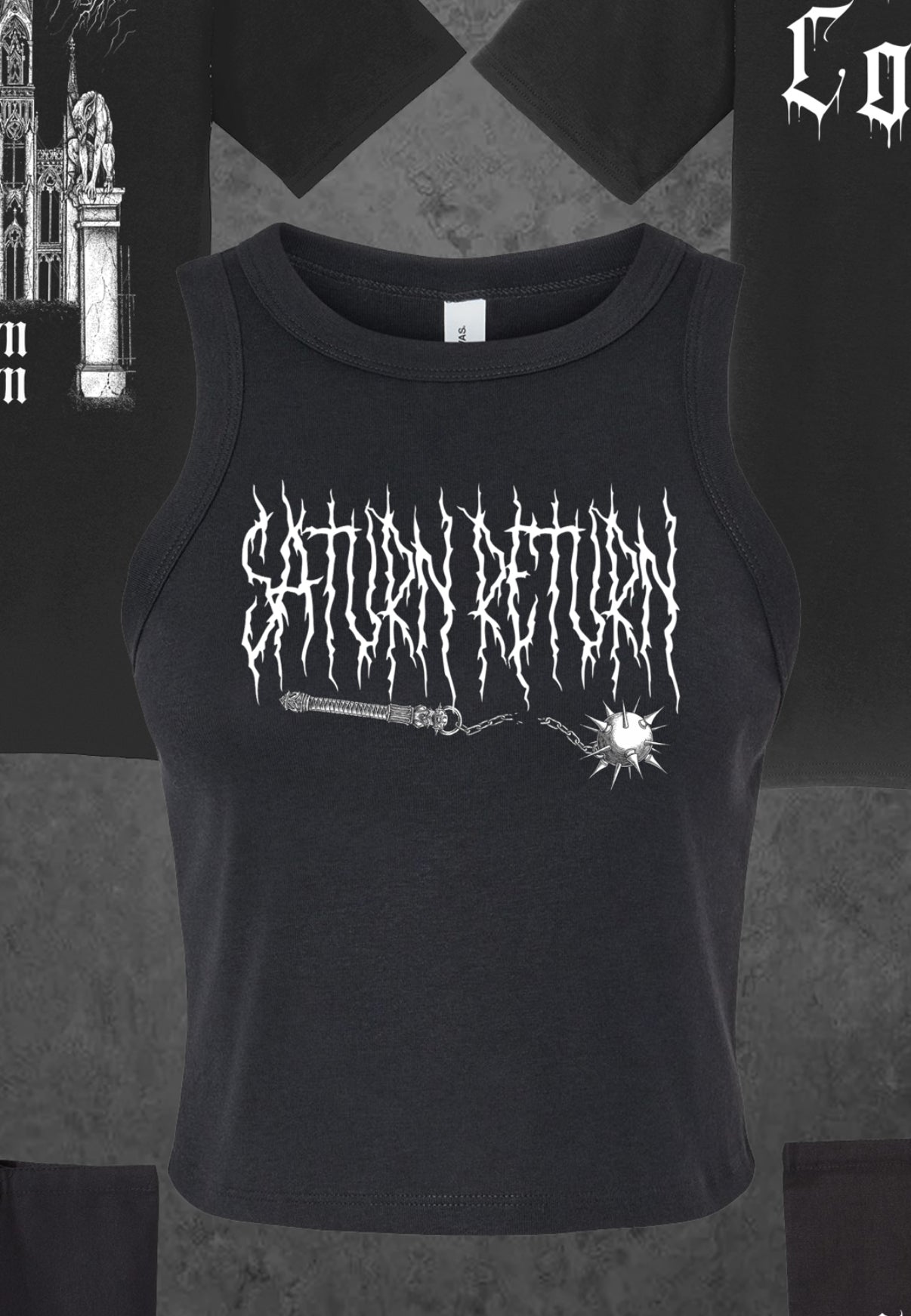 ‘Saturn Return’ Heavy Metal Crop Top