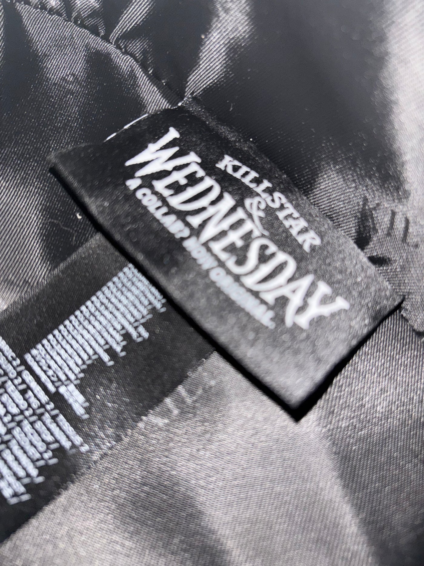 Killstar Wednesday Black Velvet and Vegan Leather Nevermore Backpack