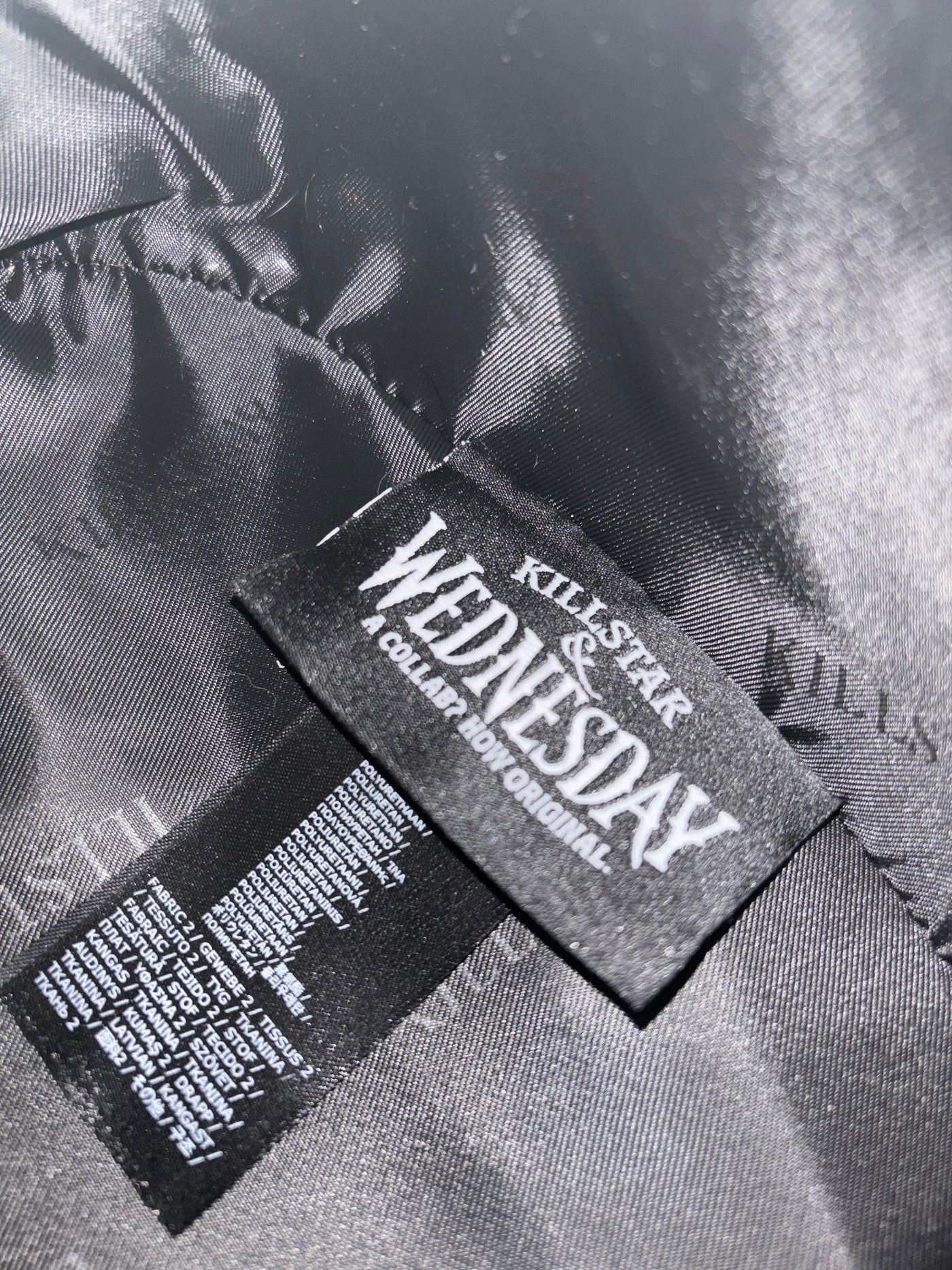 Killstar Wednesday Black Velvet and Vegan Leather Nevermore Backpack