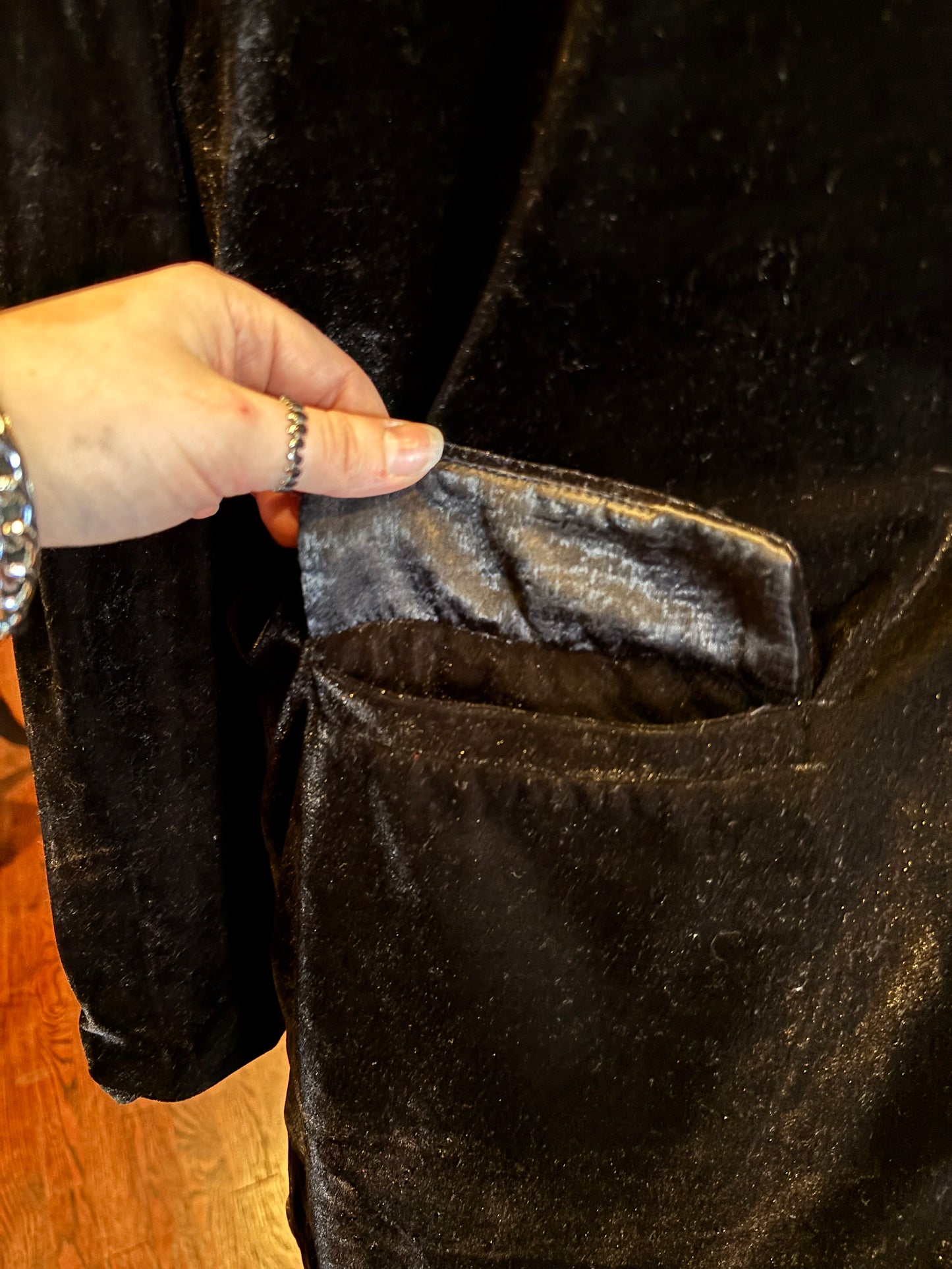 Endless Rose Black Velvet Comfy Fit Blazer