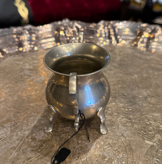 Vintage Small Marked Pewter Williamsburg Cup w/ Handles
