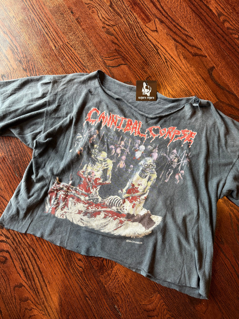 Vintage Cannibal Corpse Butchered at Birth Cropped Customized Short Sleeve T-Shirt