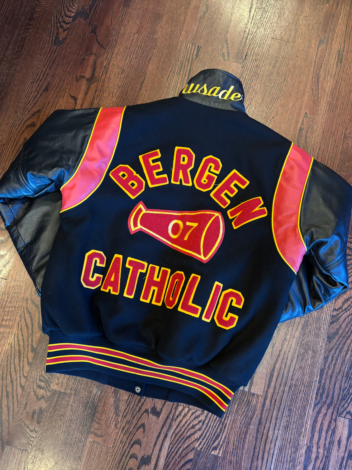 Bergen Catholic School Wool and Leather 07” Varsity Jacket