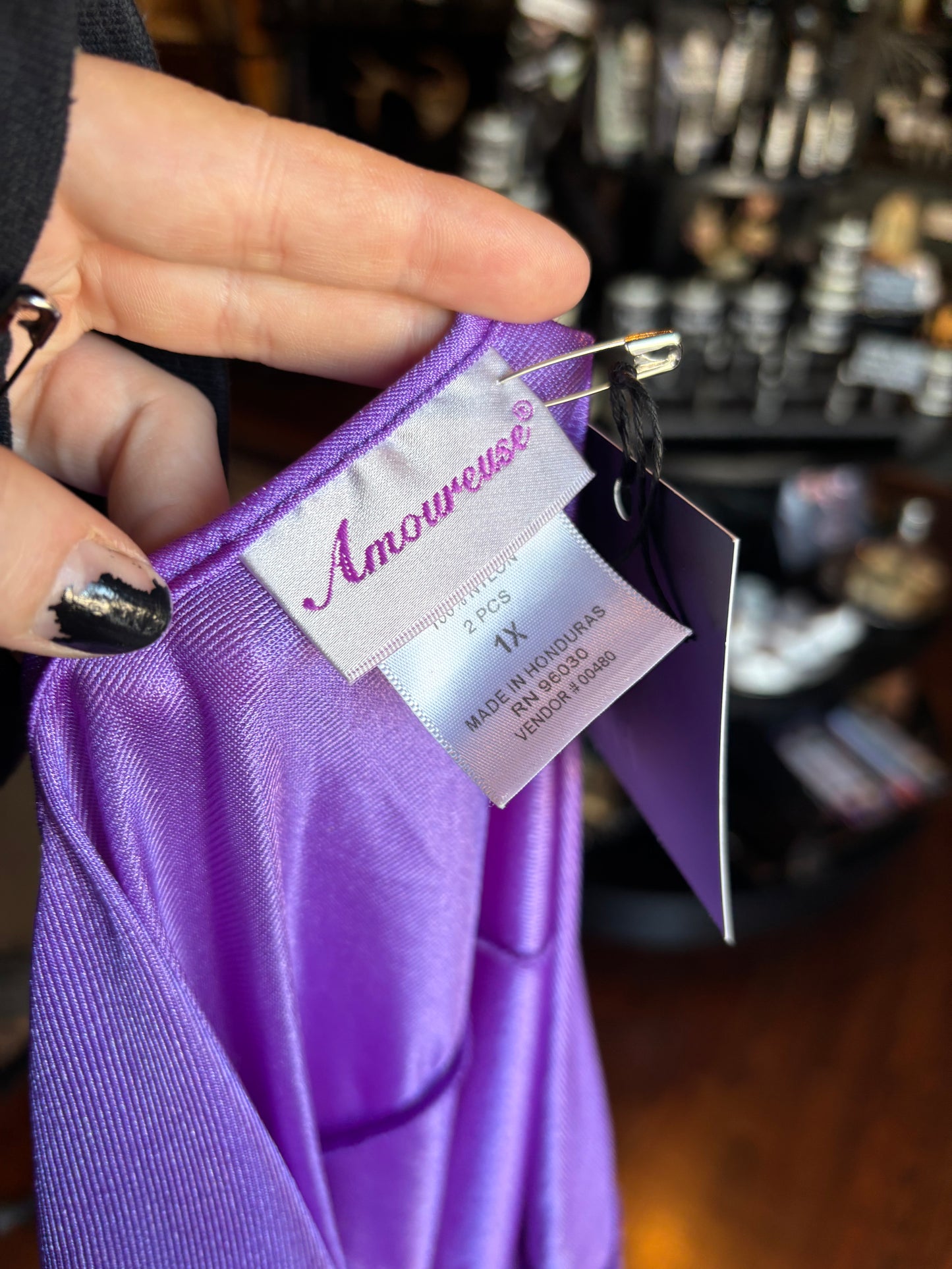 Amoureuse Purple Lace Nightgown