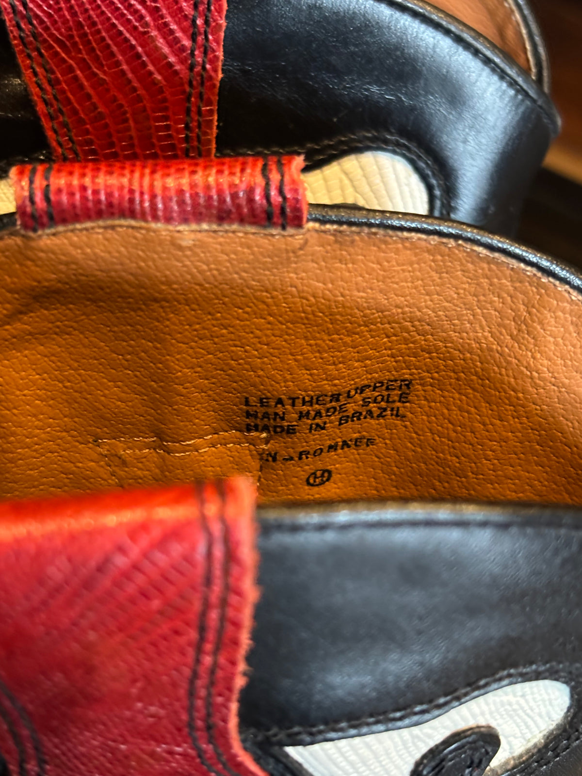 Vintage 90s Nine West Red and Black Cowboy Boots
