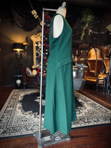 Vintage Talbots Sara Campbell Emerald Green Wool Button Down Midaxi Dress