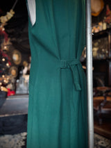 Vintage Talbots Sara Campbell Emerald Green Wool Button Down Midaxi Dress