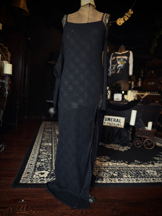 Poster Girl semi-sheer Bodycon full length dress