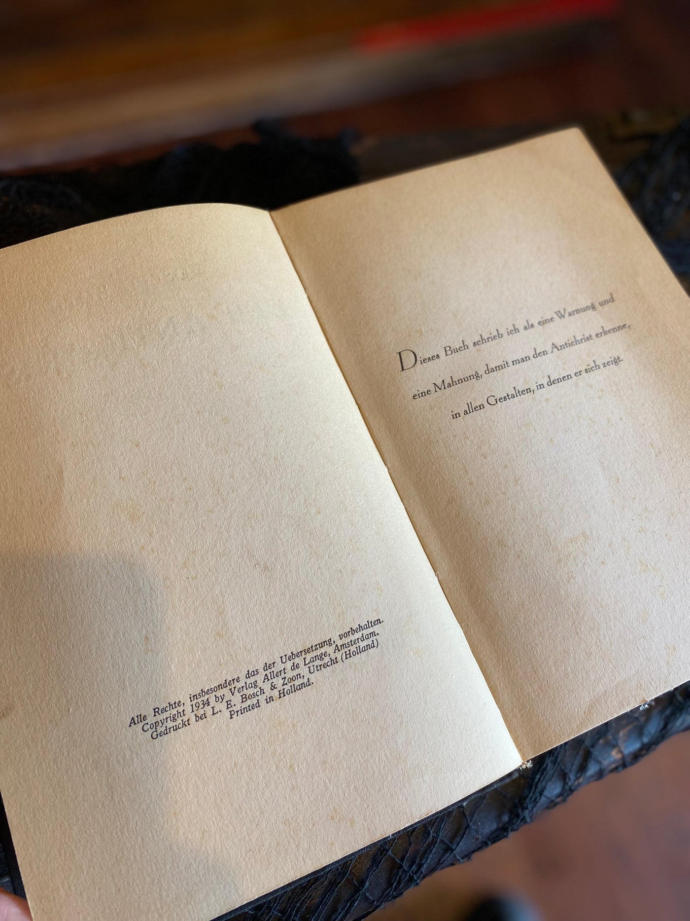 “Der Antichrist” by Joseph Roth Antique Copy Published 1934