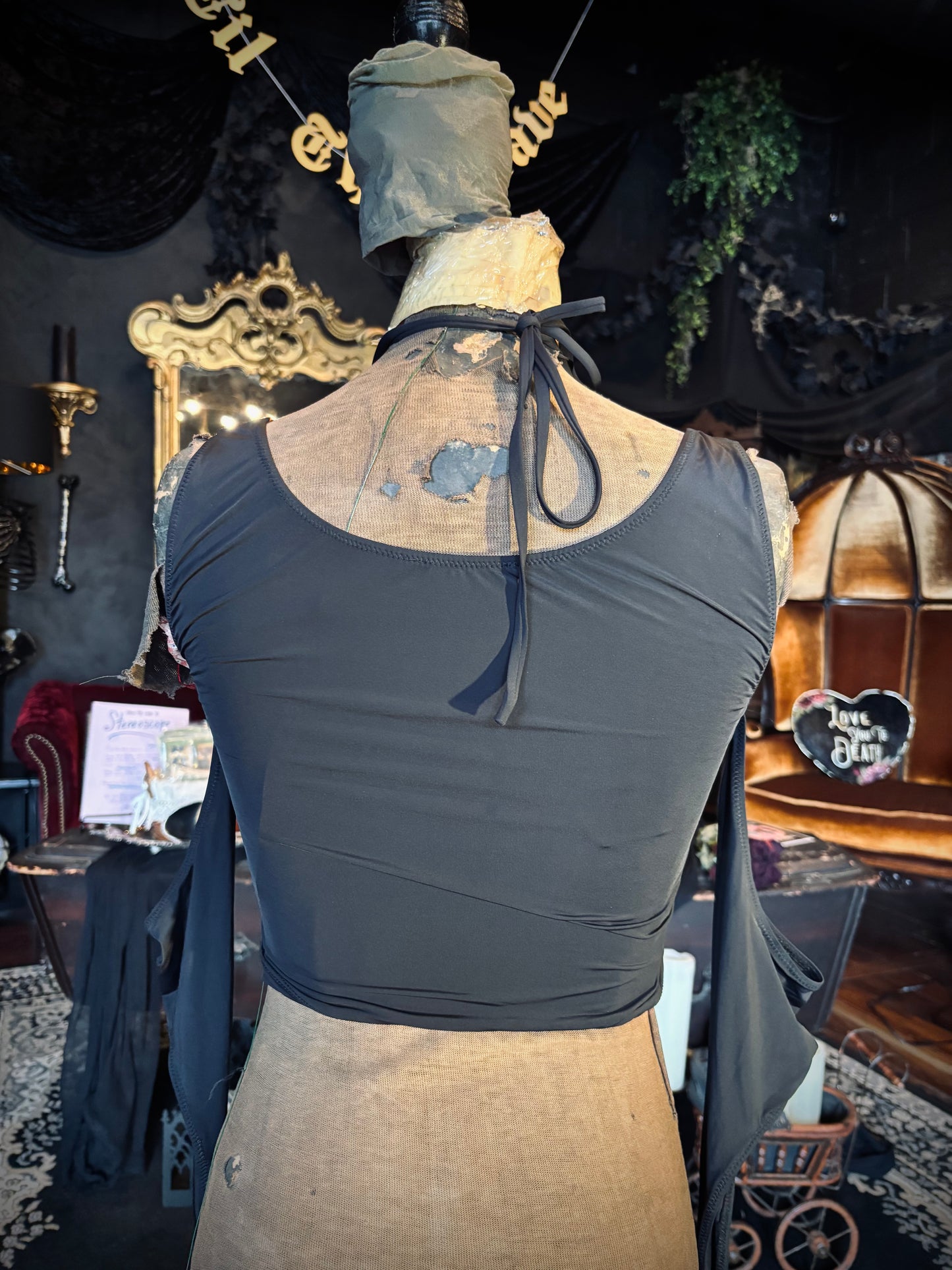 Poster Girl strappy long sleeve keyhole top