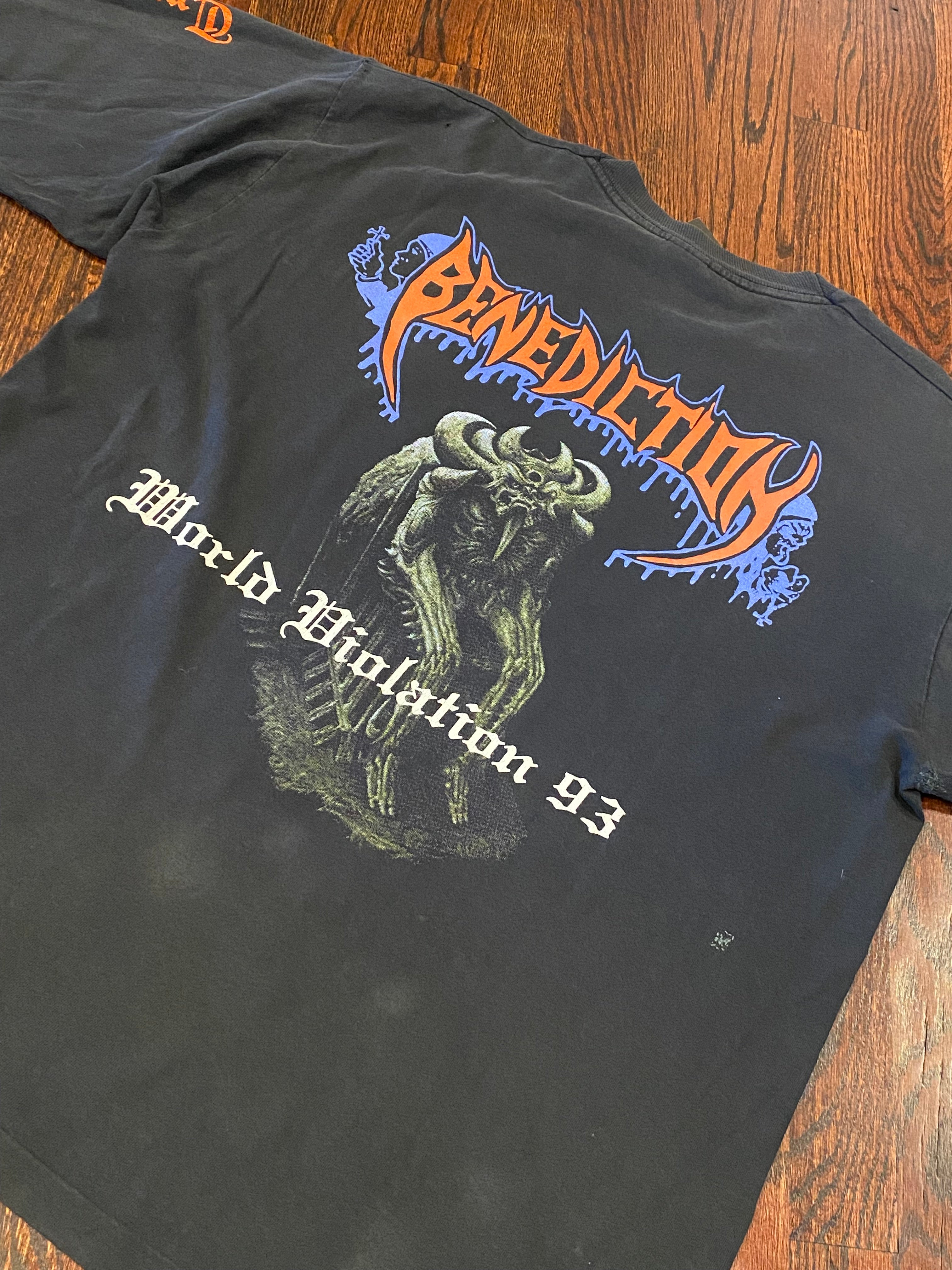 Vintage Benediction 1993 “World Violation” Tour Merch Long Sleeve