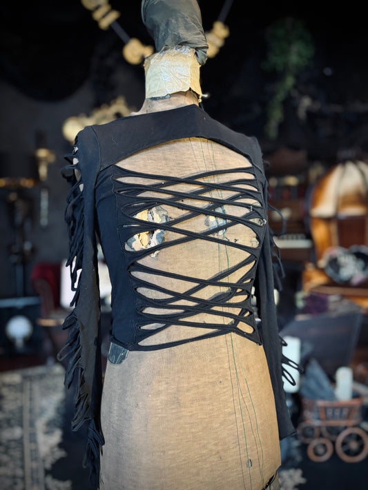 Current mood Strap-y black top