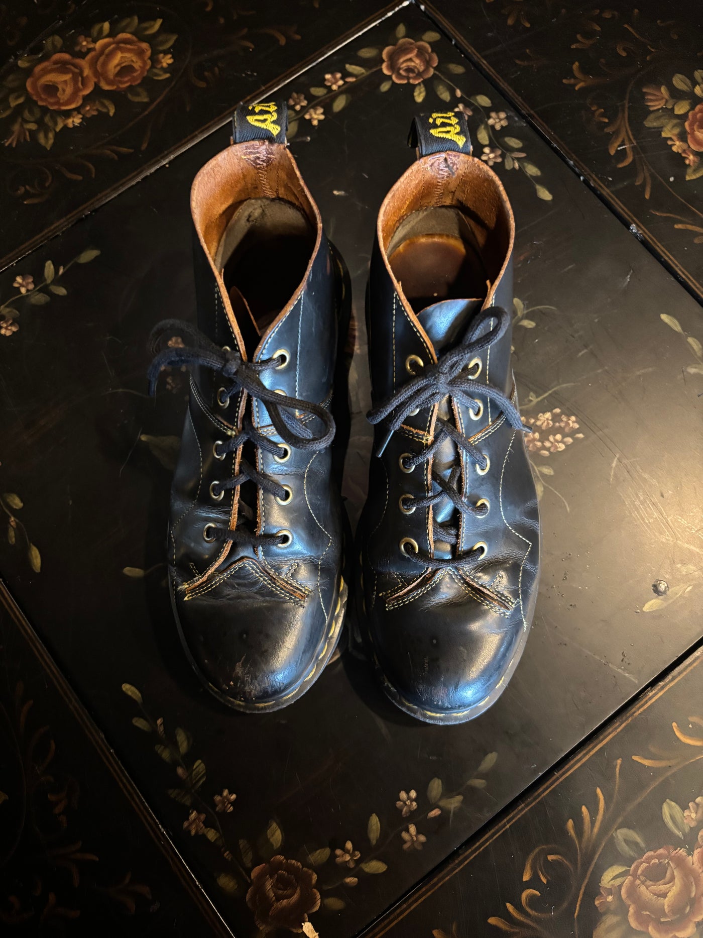 Dr. Martens Old School 90’s Y2K Style Black Church Leather Monkey Boots