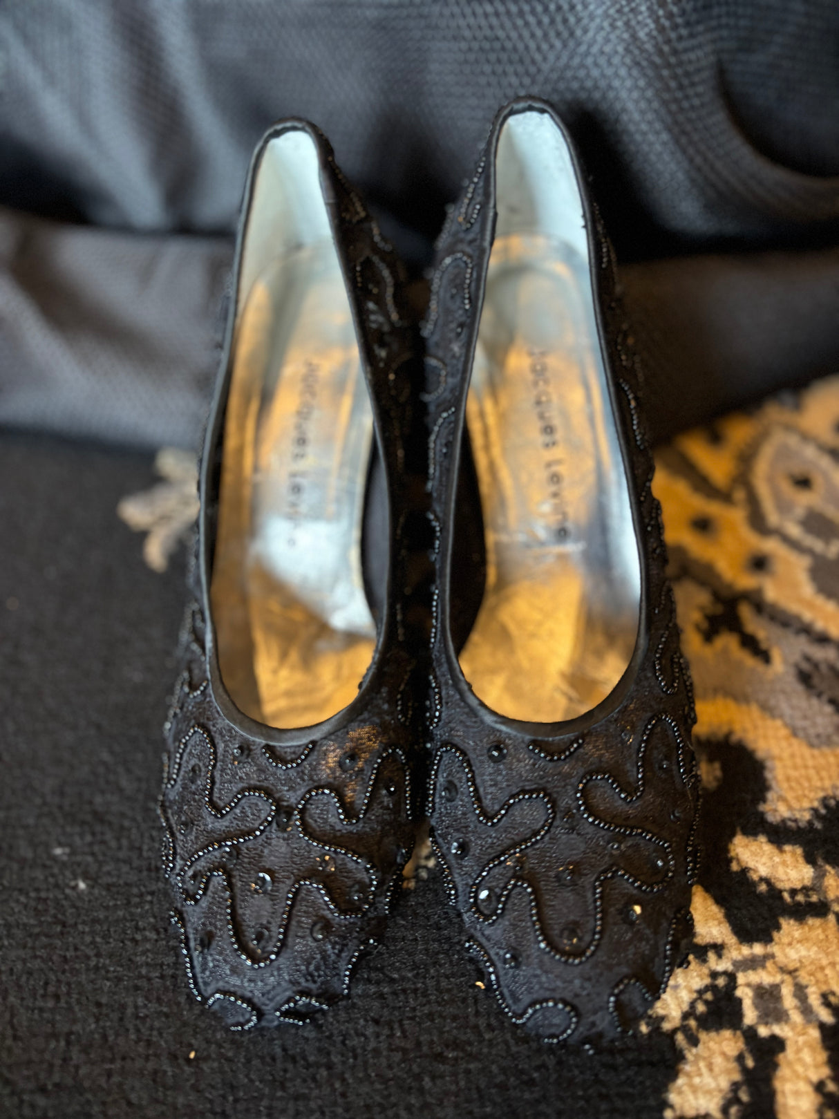 Jacques Levine Vintage Sequin heels