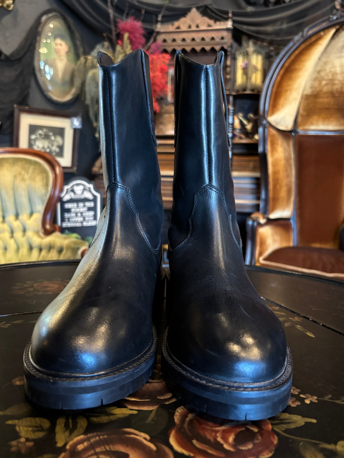 Vegan Leather Cowboy Boots