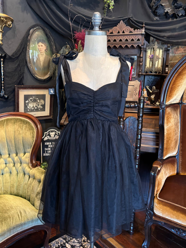 Darling Black Tulle Baby Doll Dress By My Violet