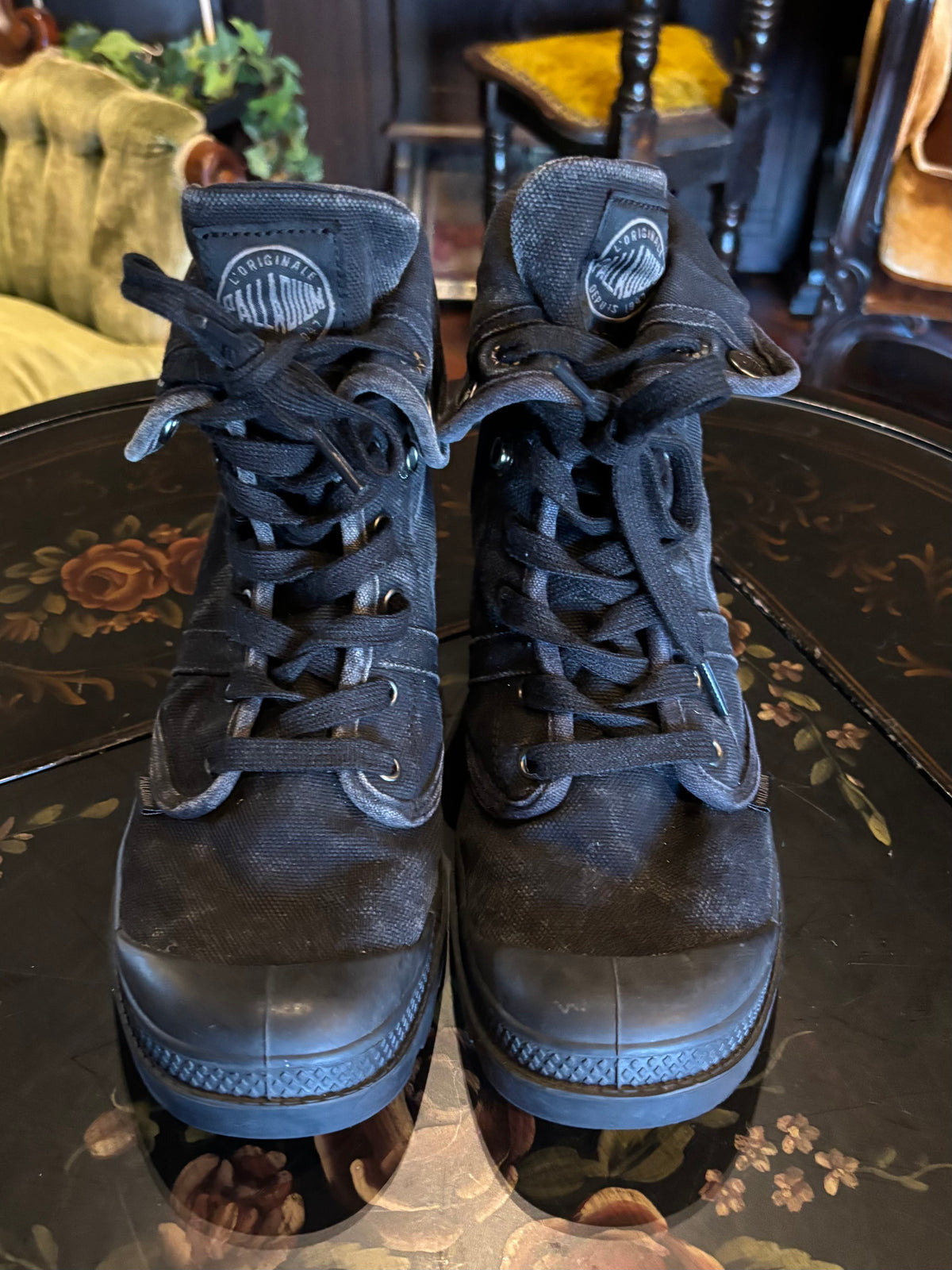 Palladium Pallabrouse Baggy Canvas Fold Over Lace Up Boot