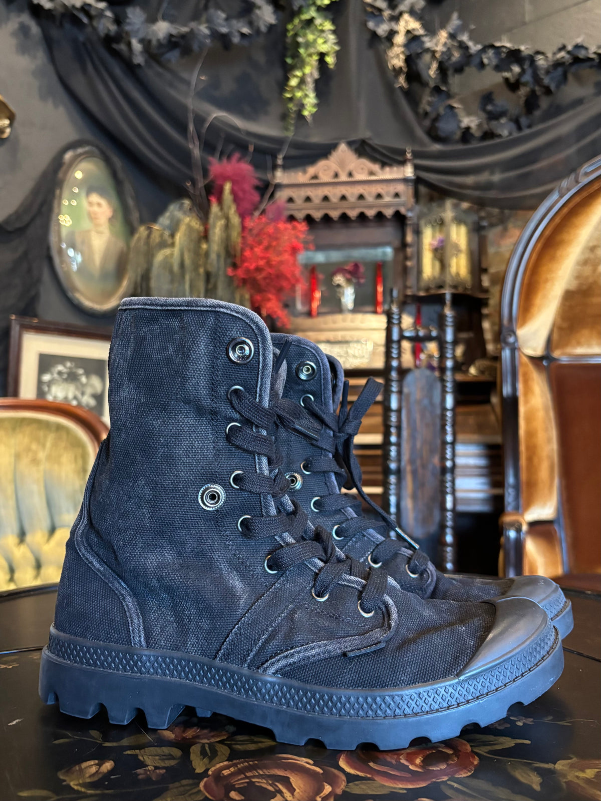 Palladium Pallabrouse Baggy Canvas Fold Over Lace Up Boot