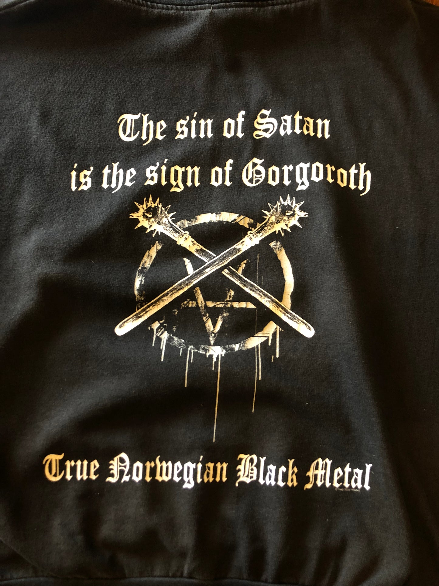 Vintage Gorgoroth True Norwegian Black Metal Hoodie