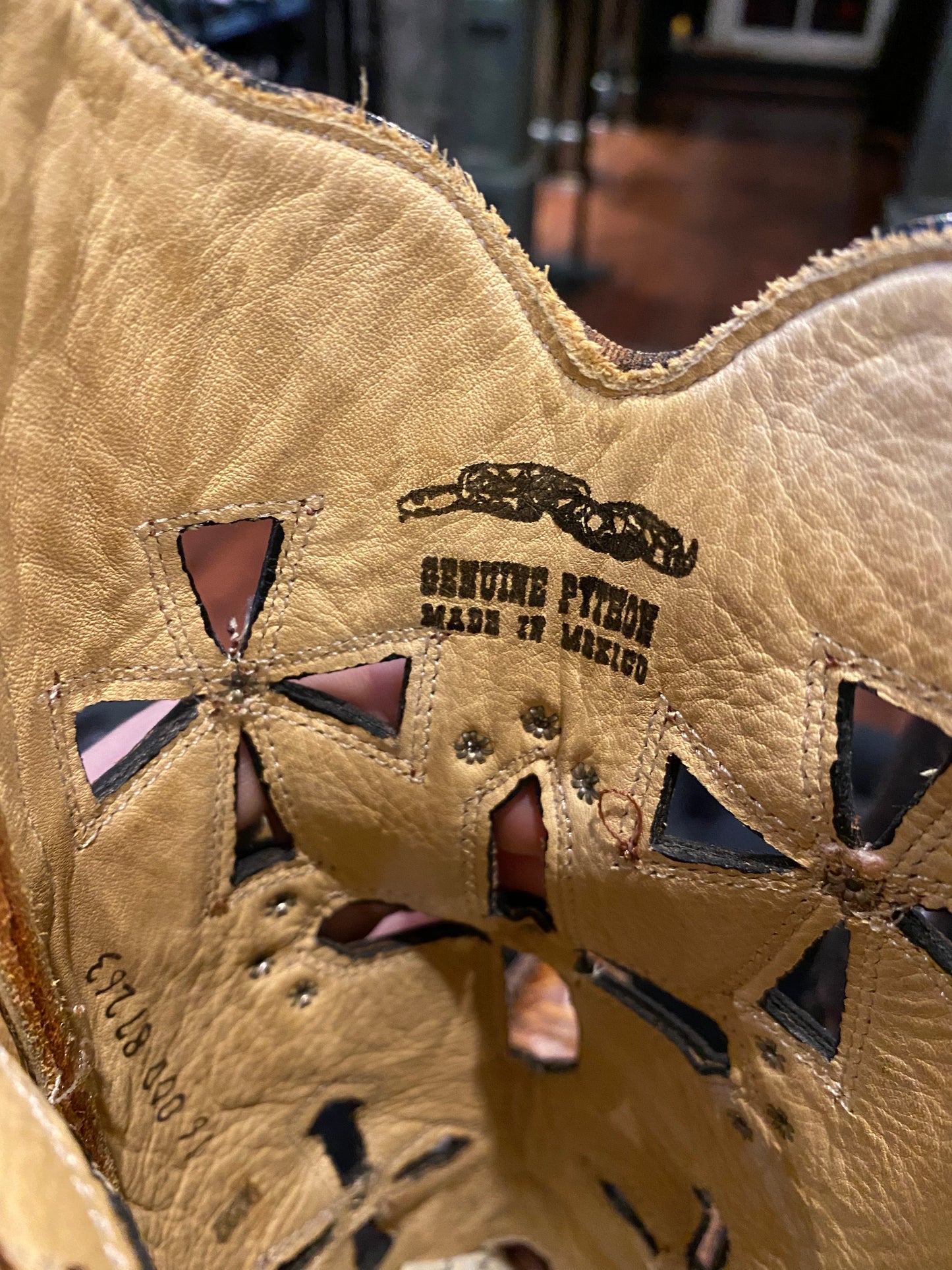 Corral Brand Brown Snakeskin Embellished Cowboy Boots