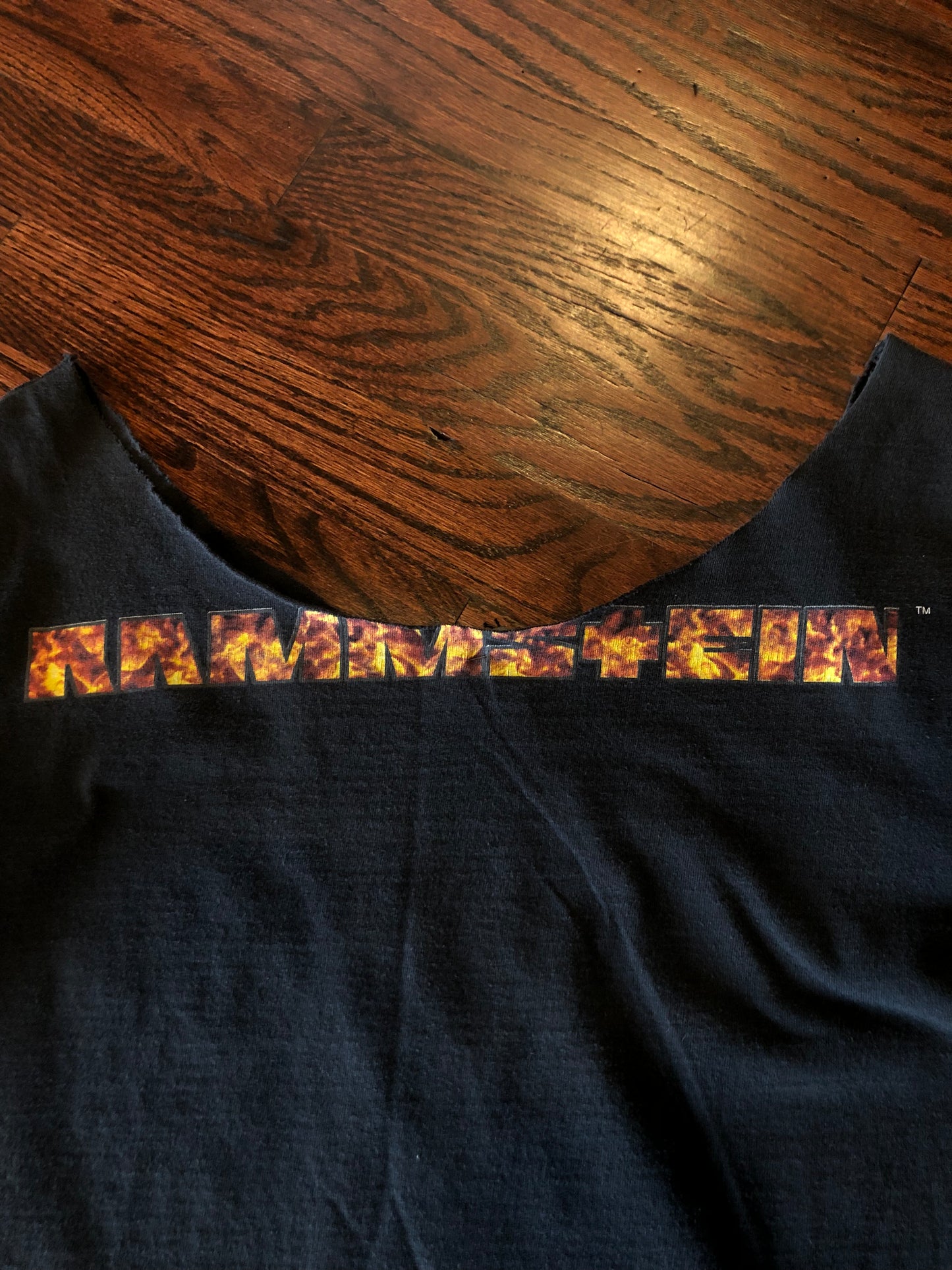 Vintage ‘98 Rammstein Shoulder Drop-Shoulder Cutoff T-Shirt