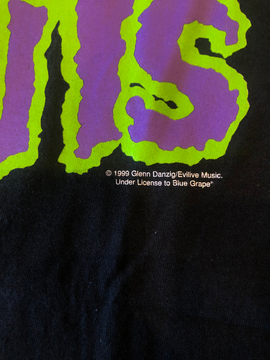 Vintage ‘99 Misfits Purple and Green Logo T-Shirt