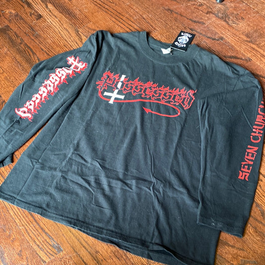 Vintage Possessed “Seven Churches” Album Graphic Long Sleeve Shirt