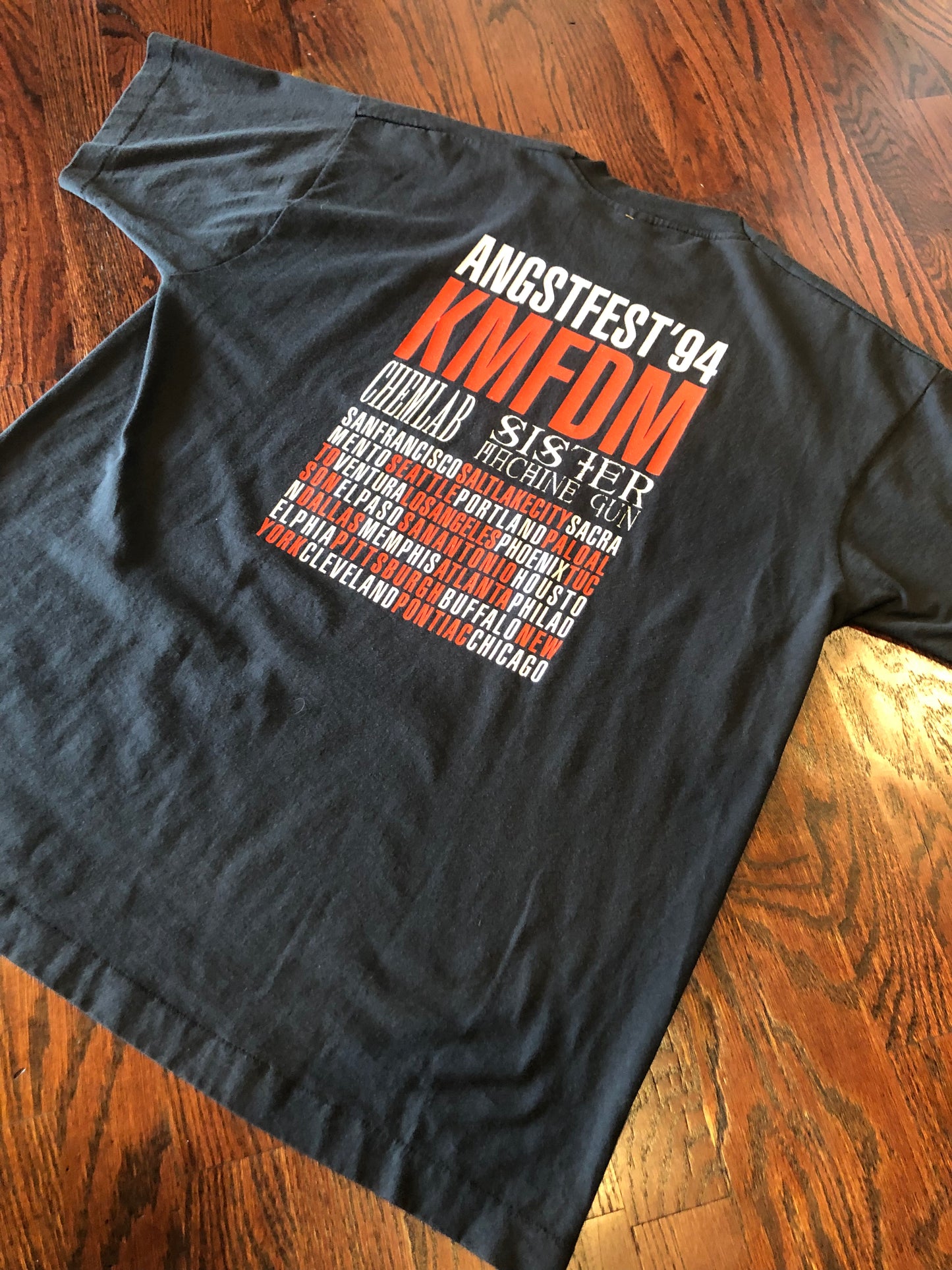 Vintage Angstfest ‘94 KMFDM/Chemlab/Sister Machine Gun Tour Merch T-Shirt