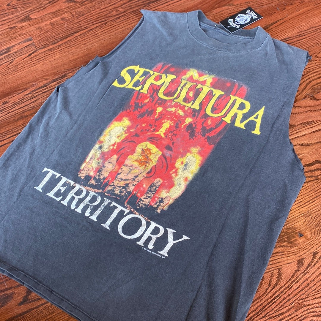 Vintage 90’s Sepultura “Territory” Cut-Off Sleeveless Shirt