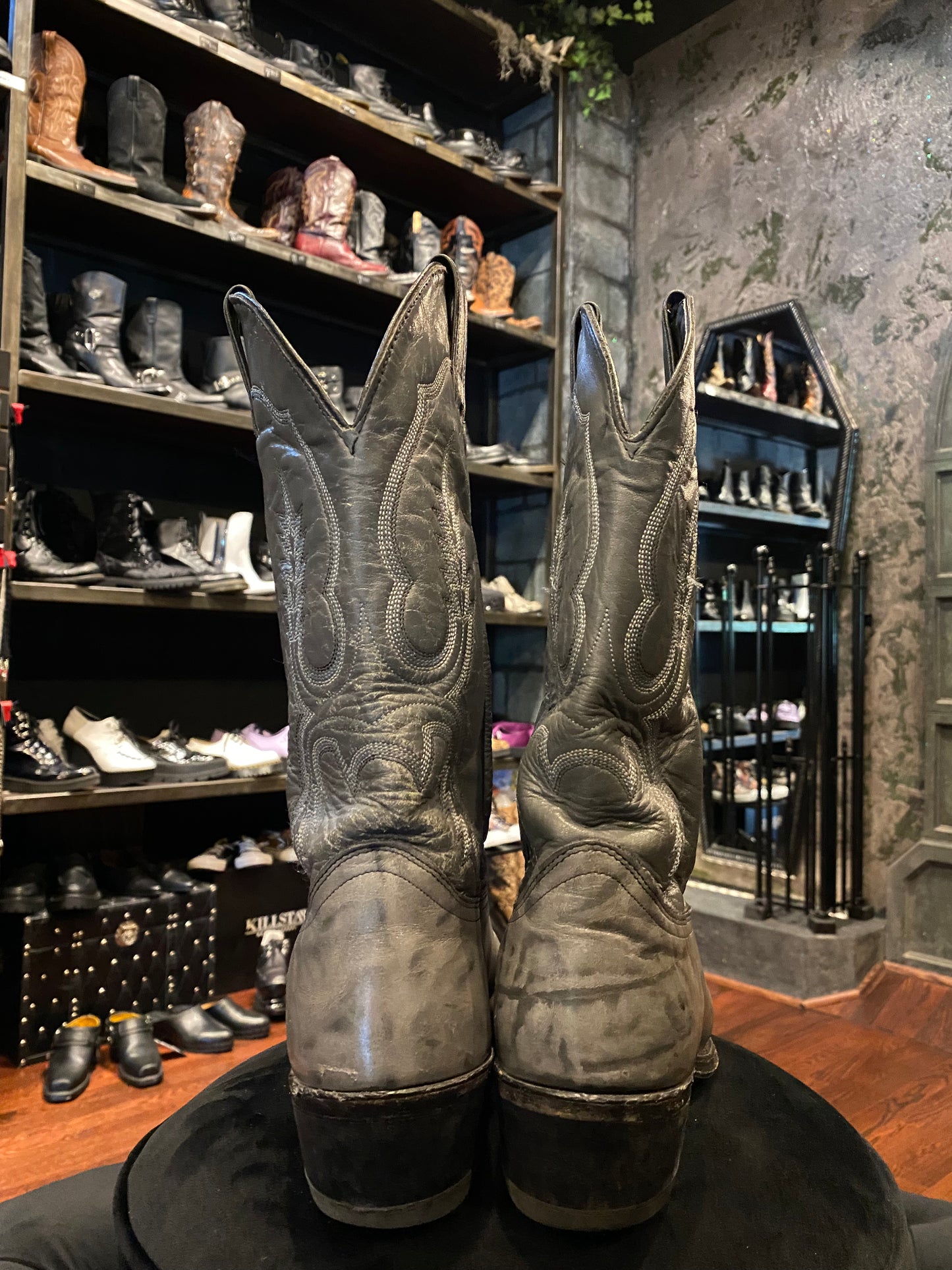 Unbranded Grey Goatskin Cowboy Boots