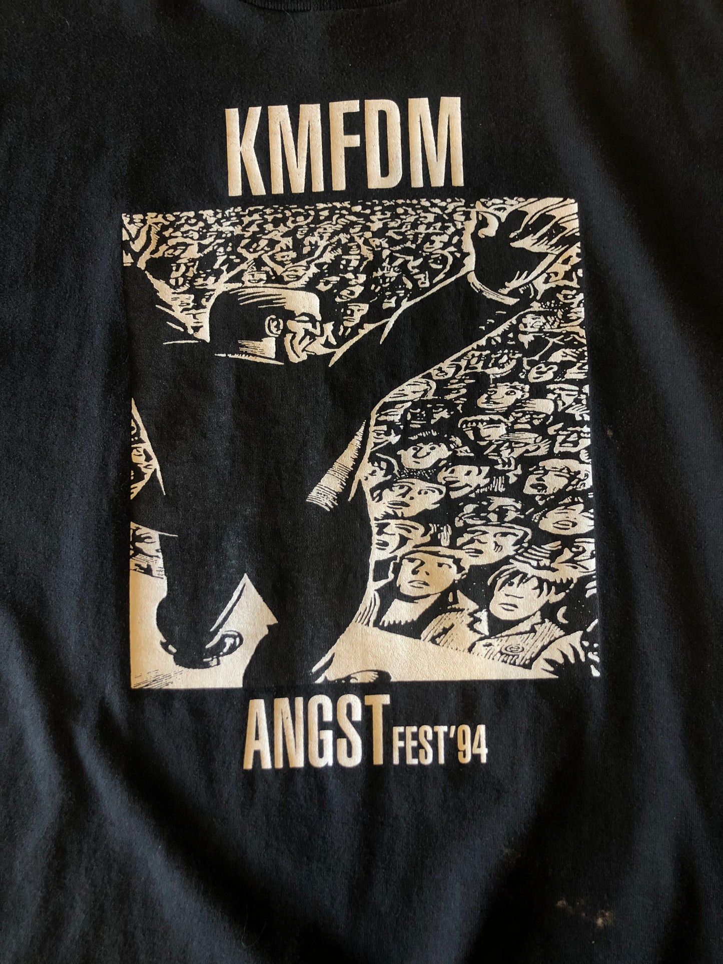 Vintage Angstfest ‘94 KMFDM/Chemlab/Sister Machine Gun Tour Merch T-Shirt