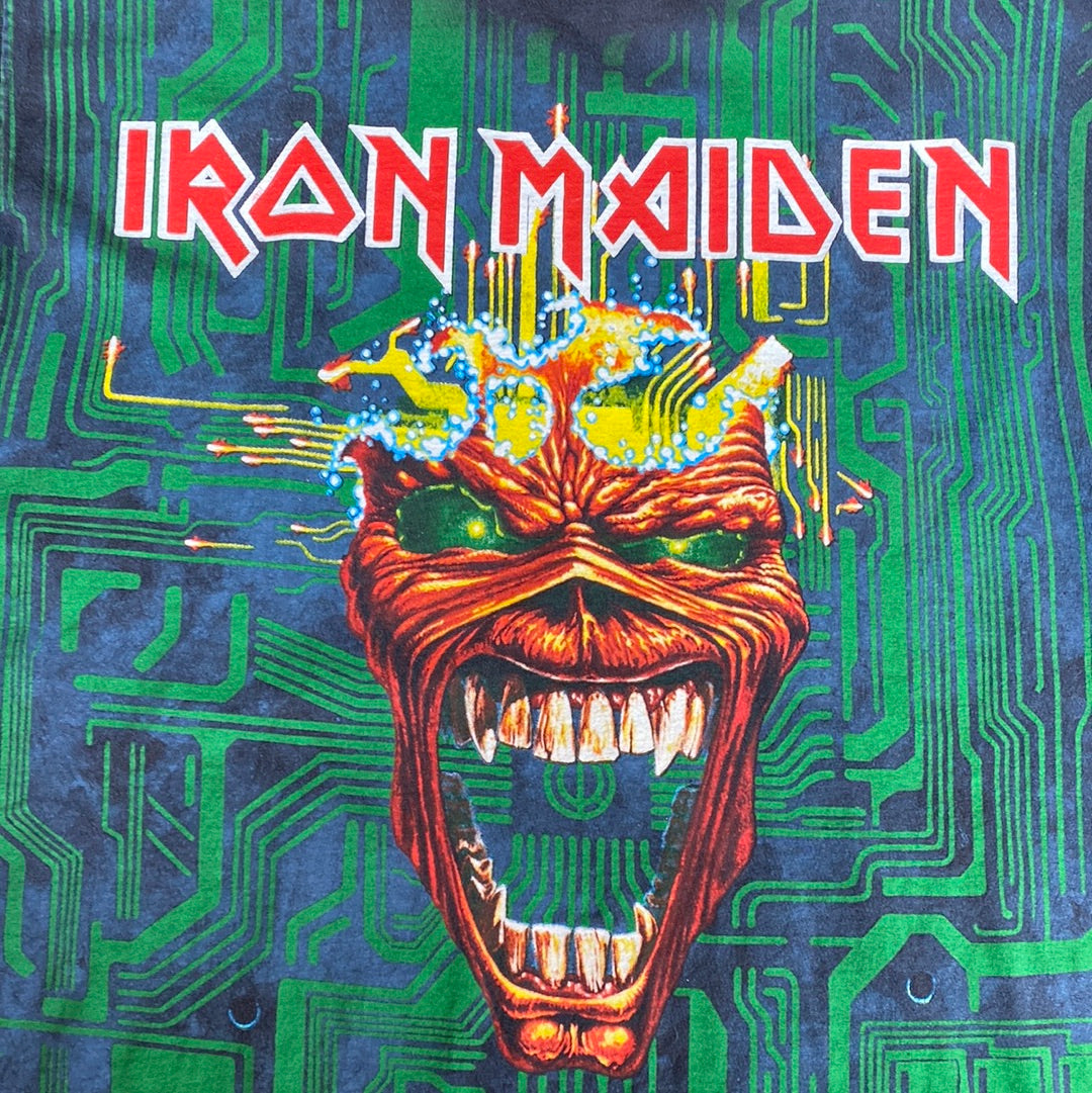Vintage 1996 Iron Maiden Virus Single All Over Print Tee