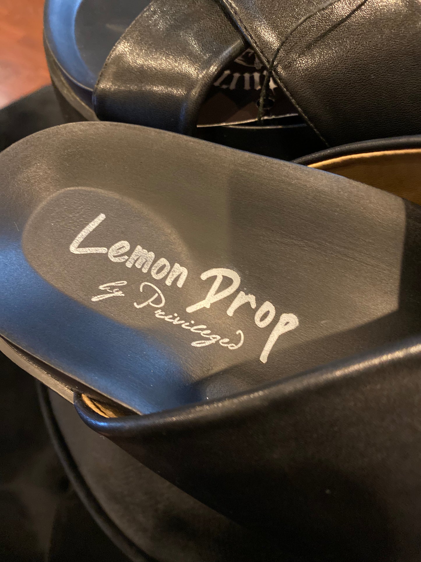 Lemon Drop by Privileged Extra Tall Platform Slide Sandals