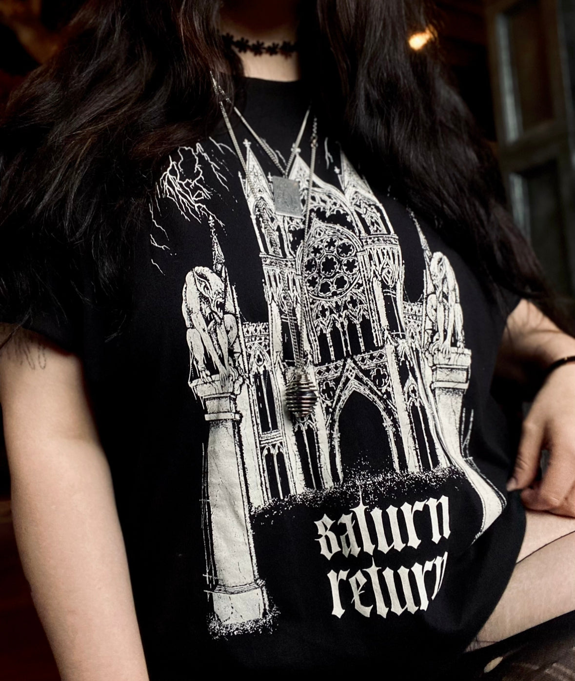 “The Goth Cowboy Store” Gothic Cathedral T-Shirt