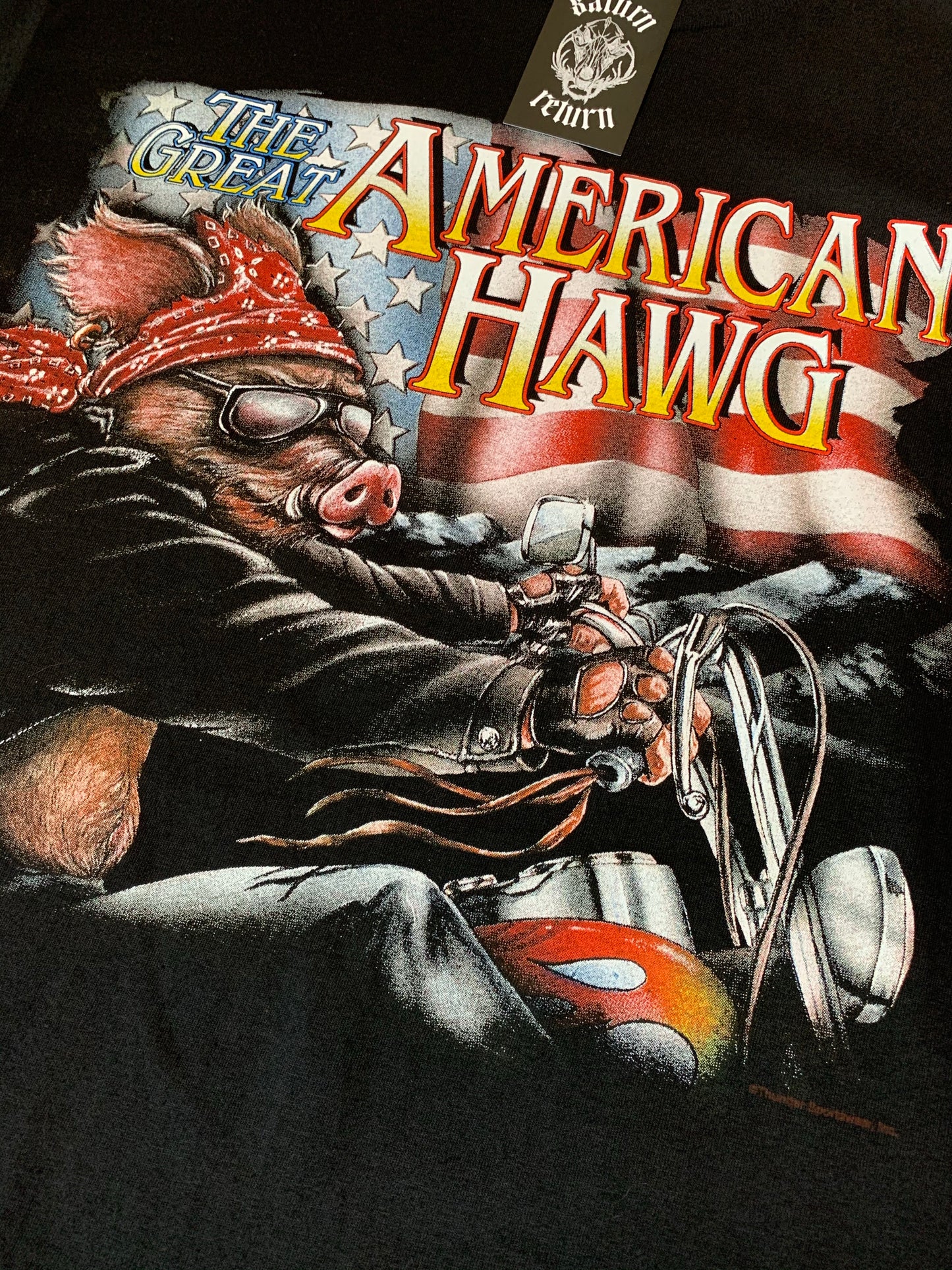 Vintage 90’s The Great American Hawg Biker T-Shirt