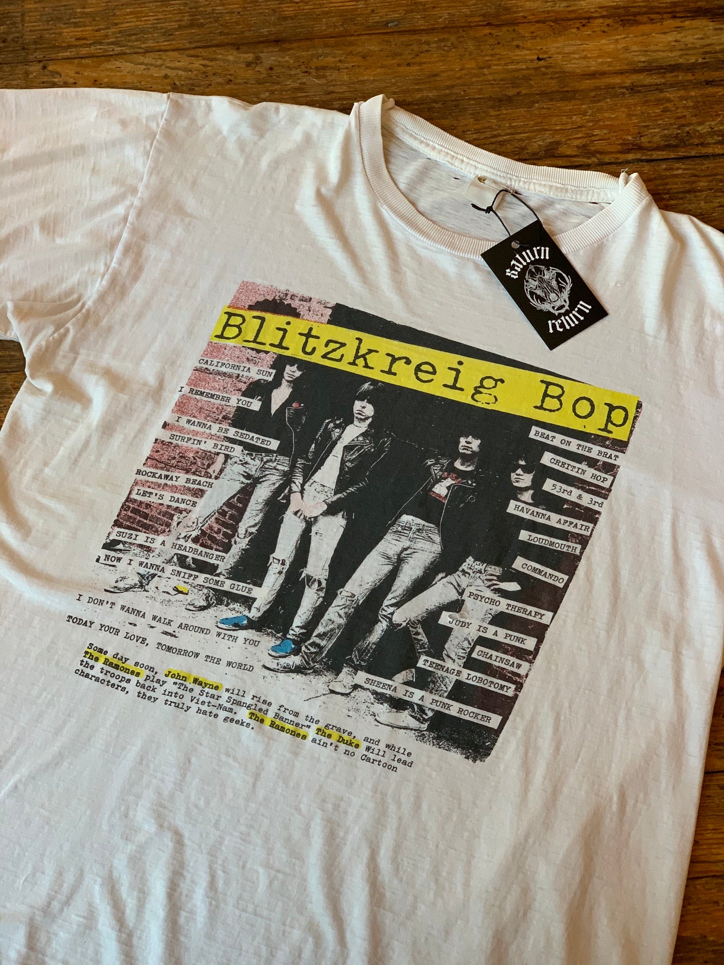 Vintage Ramones 1980’s Single Stitch Album Promo T-Shirt