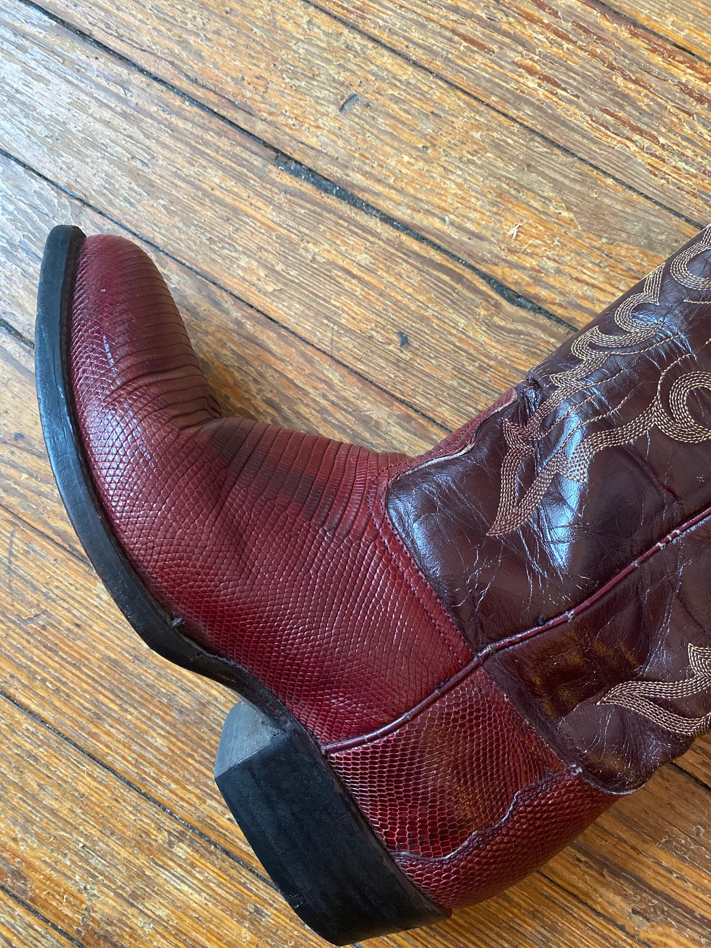Los Altos Deep Red Oxblood Cowboy Boots