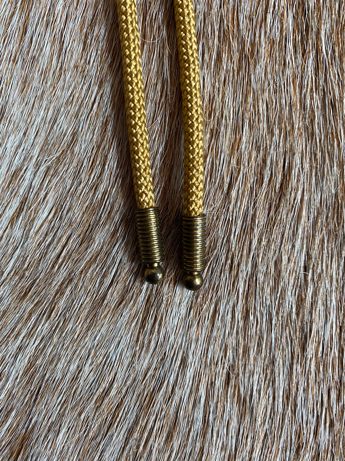 Gold Anchor Pendant w/ Gold Cord Bolo Tie
