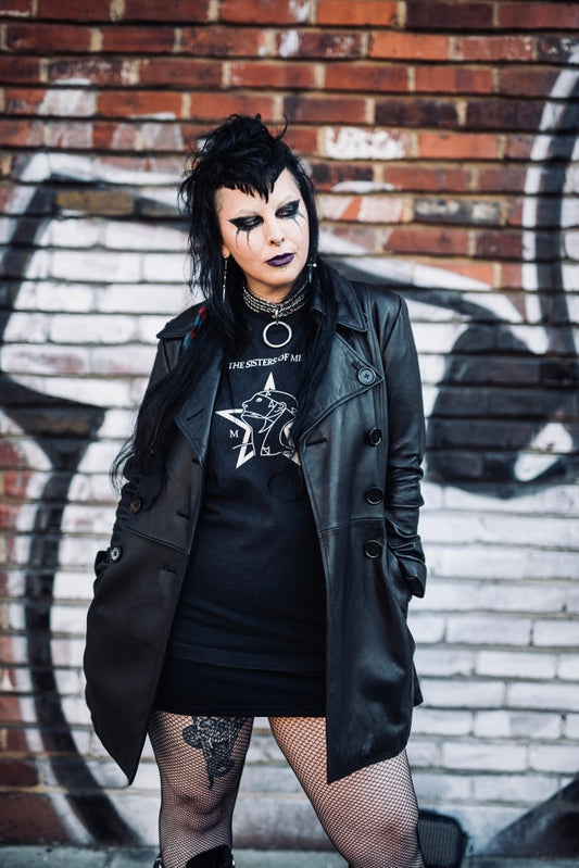 Mossimo Soft Black Leather Double-Breasted Trench Coat