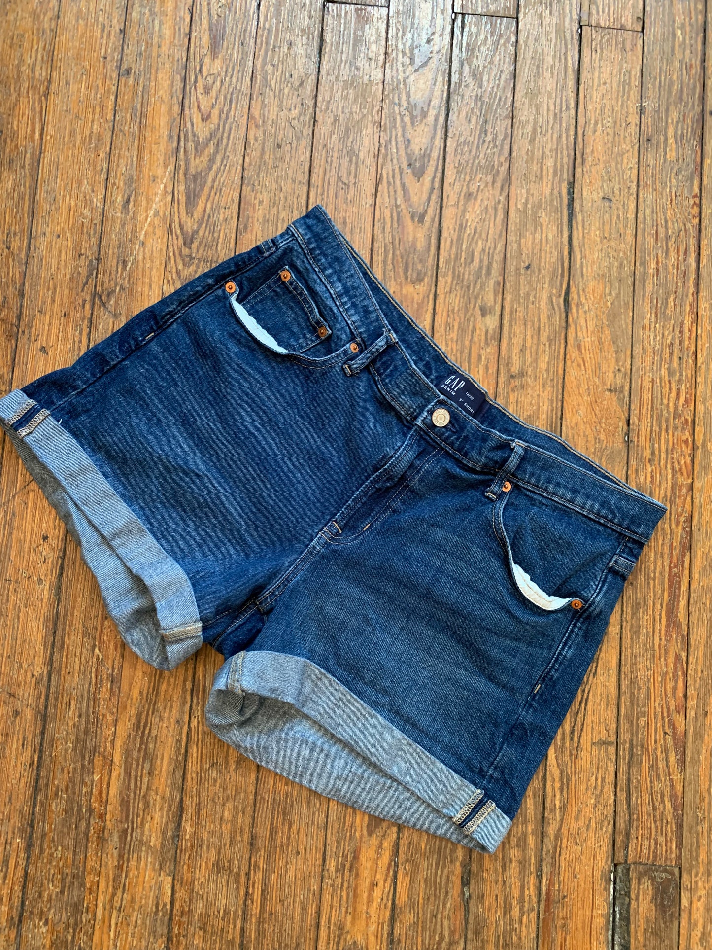 Medium Wash Blue Denim Shorts