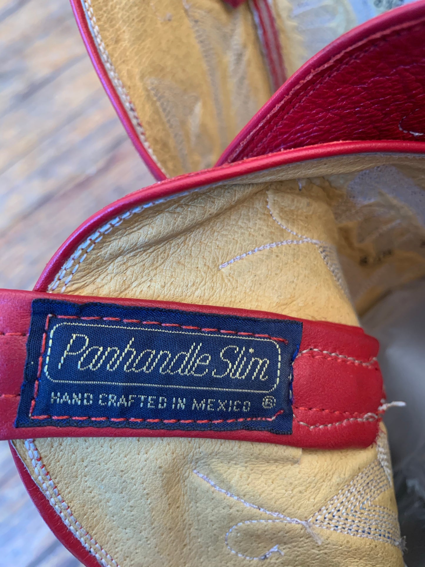 ‘Hell Bent For Leather’ Vintage Panhandle Slim Red Cowboy Boots