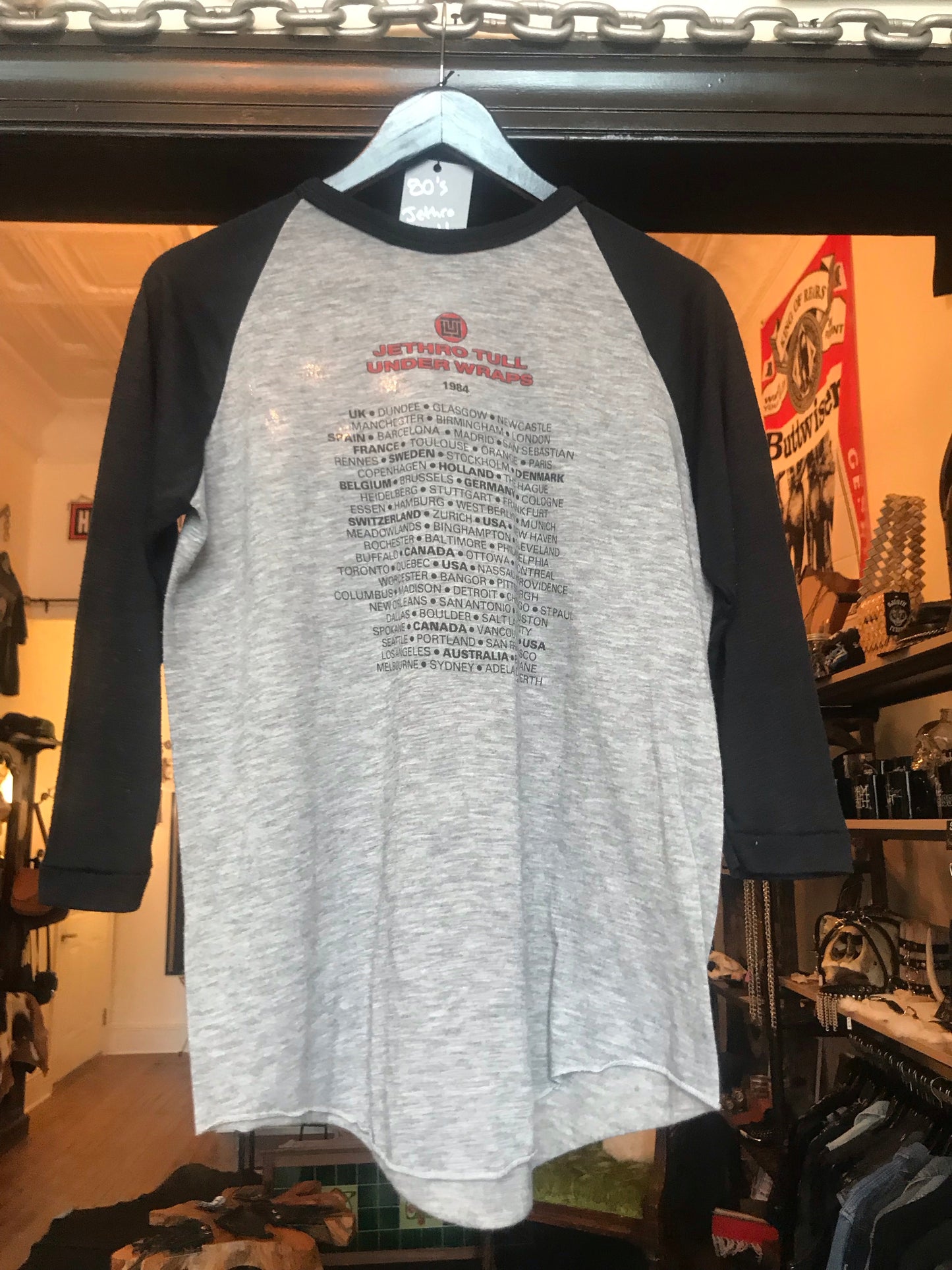 Vintage Jethro Tull 1984 Raglan Baseball T-Shirt